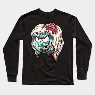 Girl Zombie Head Long Sleeve T-Shirt